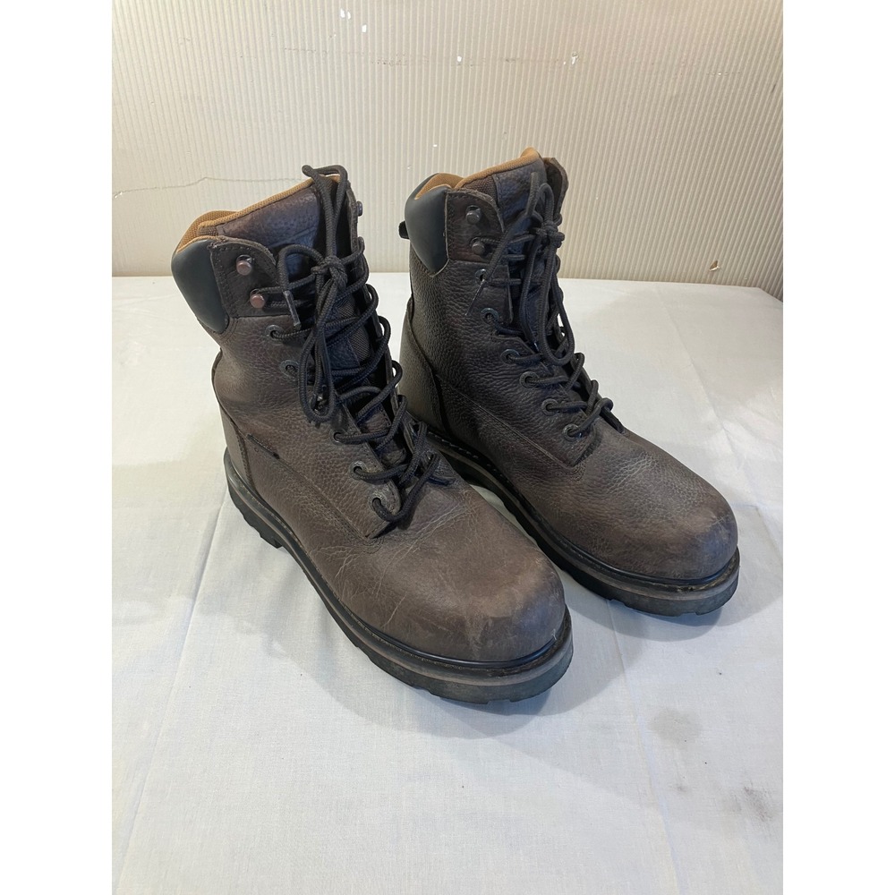 CE Schmidt Mens 8 Inch Waterproof Leather Work Boots Brown CES004TS Size 10 M